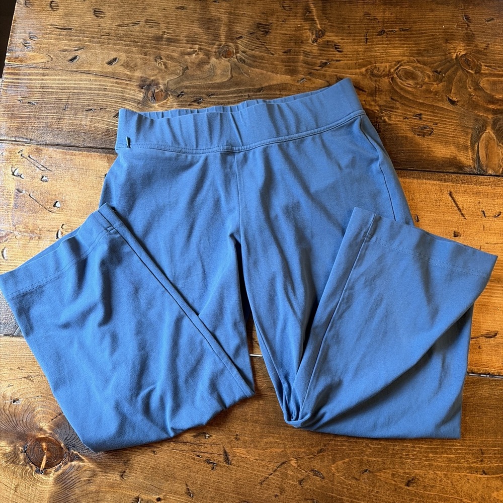Lands End Women's S Cobalt Blue Cropped Stretchy Leggings Pull On Lounge Pants